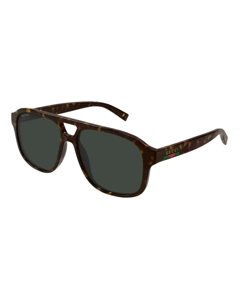 Gucci Pilotenbrille in Schildpattoptik - Braun Braun