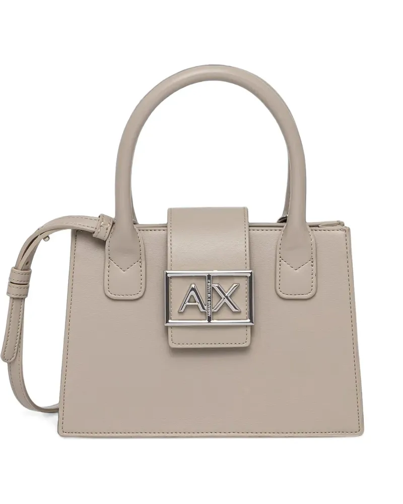 Armani Exchange logo-plaque tote bag - Nude Nude