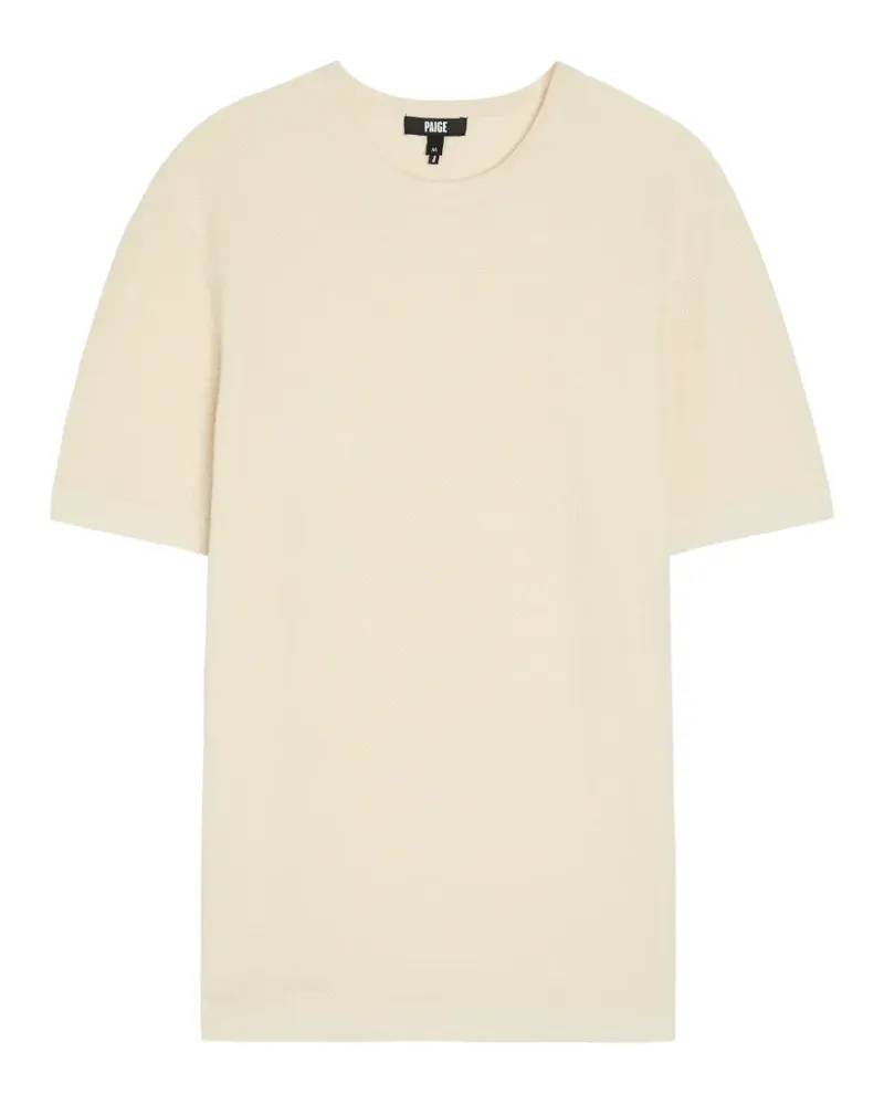 Paige Strukturiertes Brimmer Strick-T-Shirt - Nude Nude