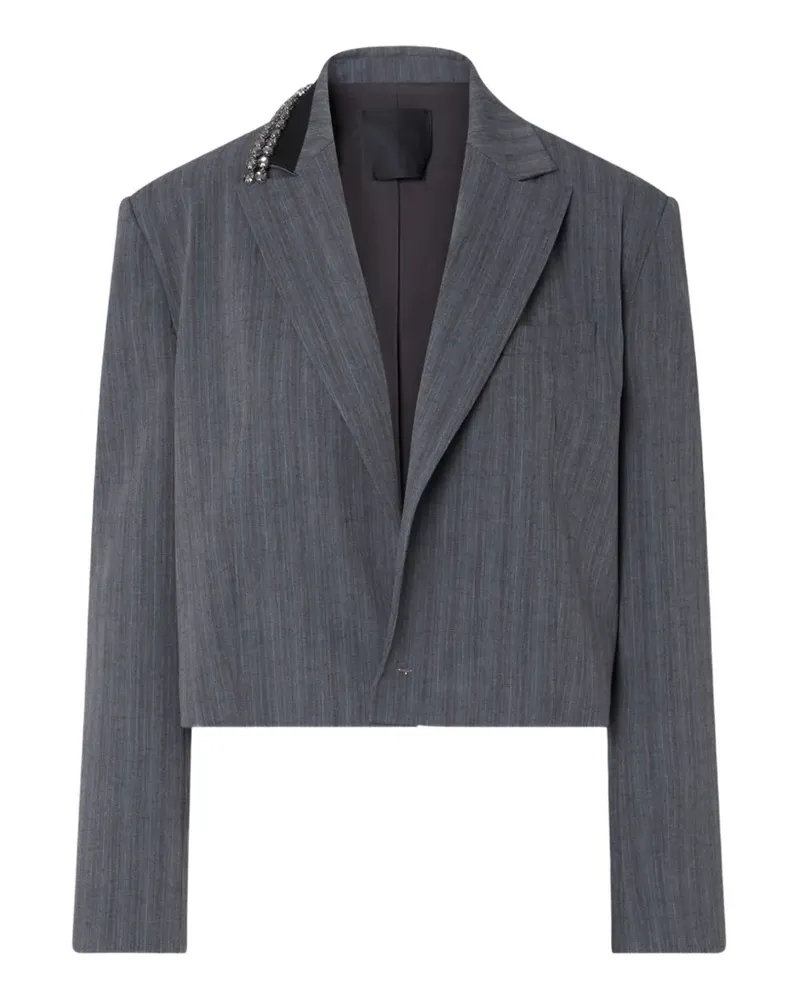 Liu Jo Cropped-Jacke mit Nadelstreifen - Grau Grau