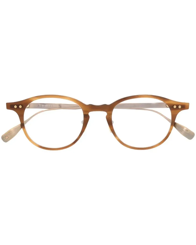 DITA Runde Brille in Schildpattoptik - Gold Gold