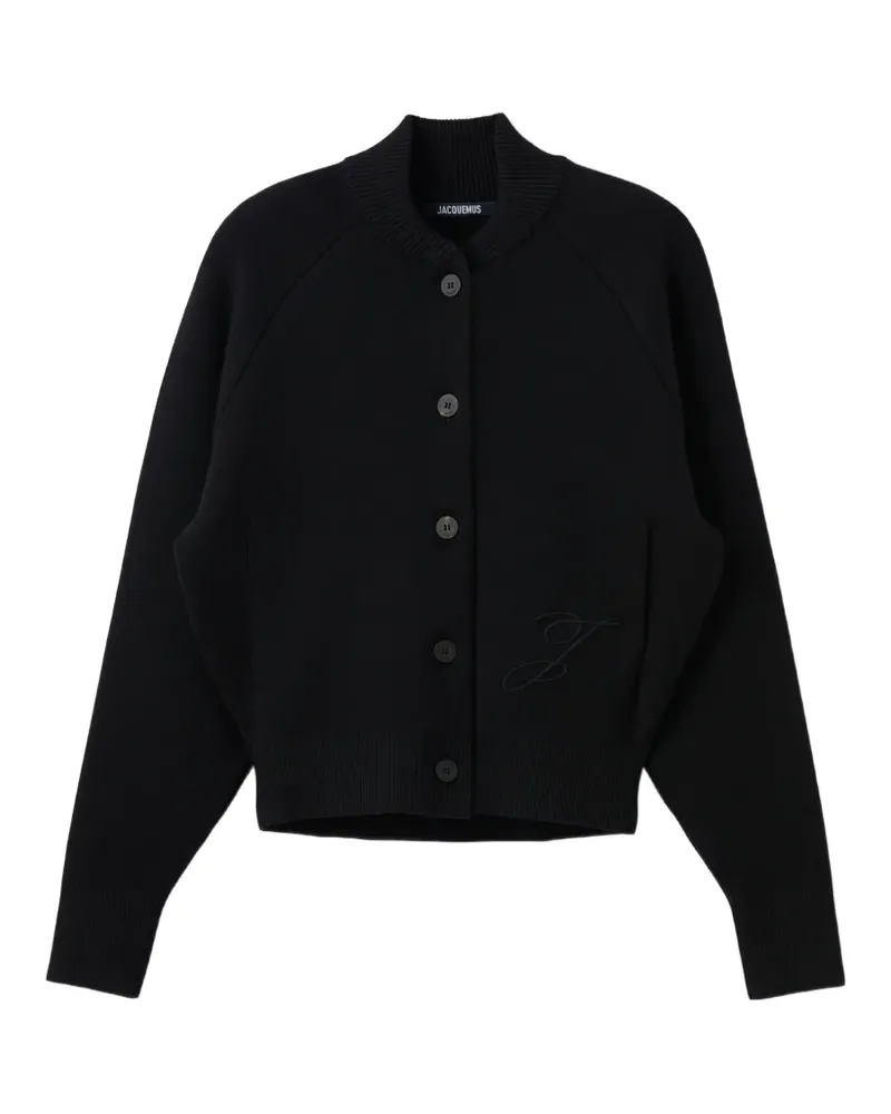 Jacquemus Bestickter Lavande Cardigan - Schwarz Schwarz