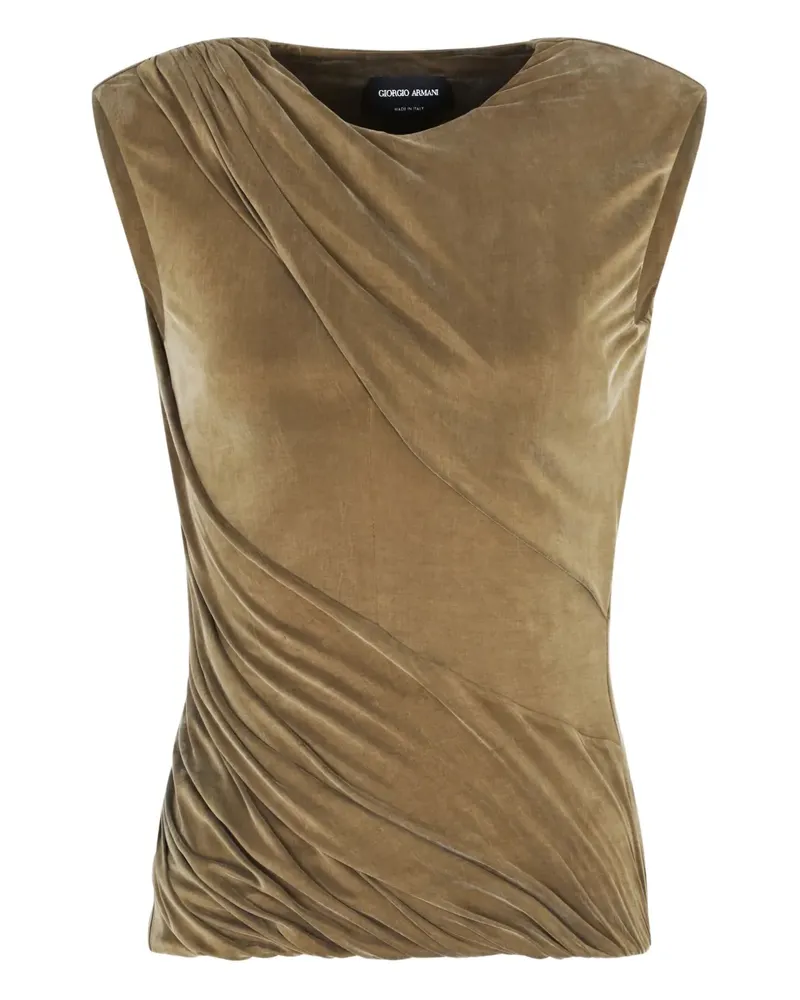Giorgio Armani draped top - Braun Braun
