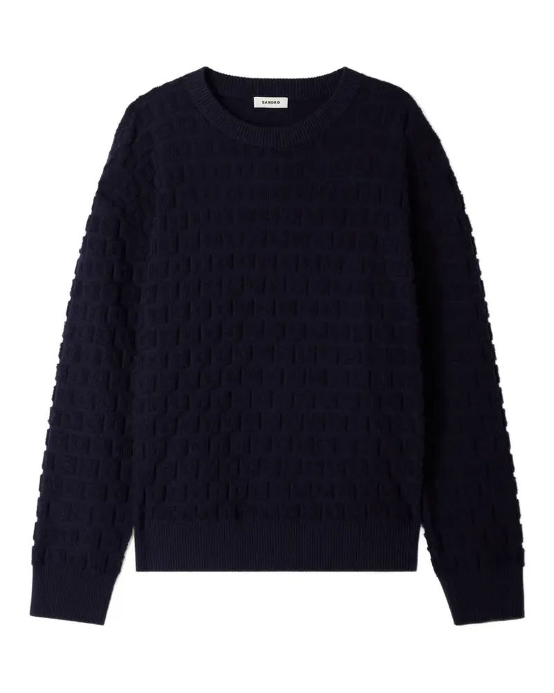 Sandro Pullover mit Jacquard-Strick - Blau Blau