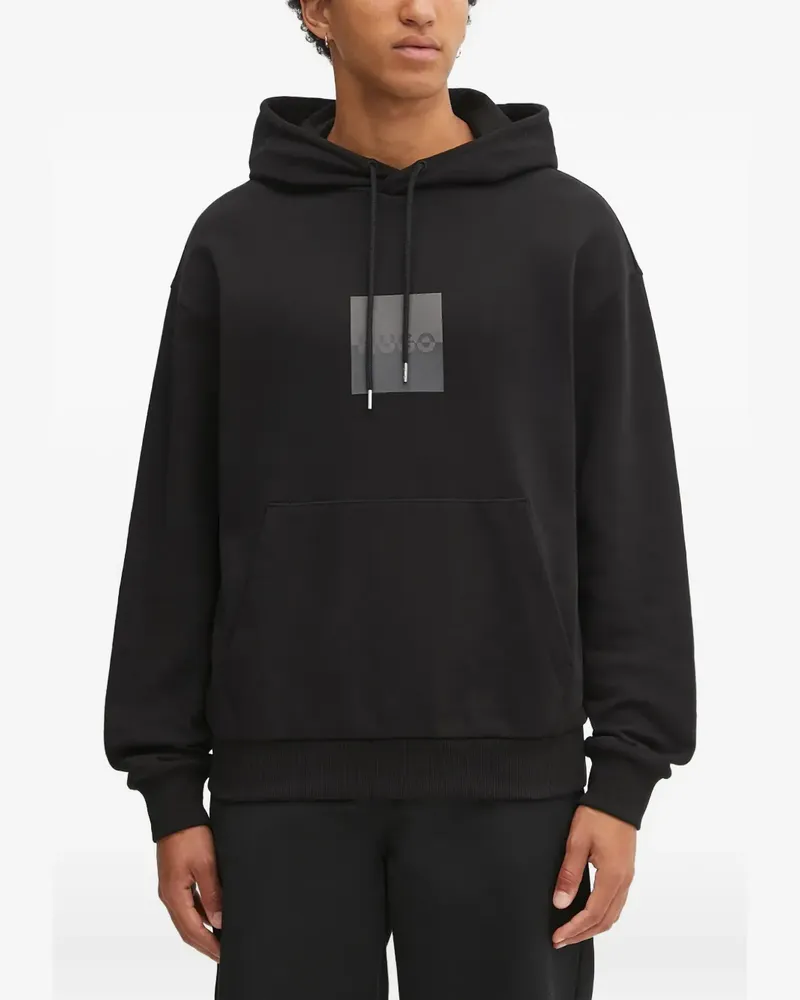 HUGO BOSS Hoodie mit Logo-Print - Schwarz Schwarz