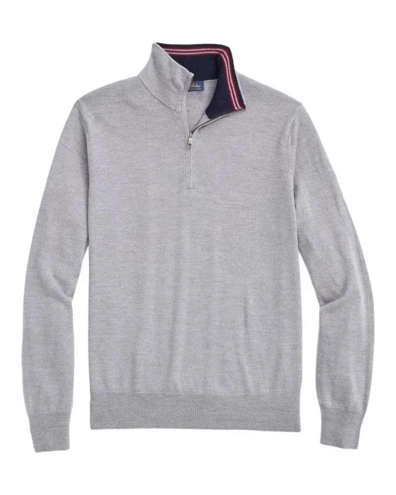 Brooks Brothers Pullover mit Reißverschluss - Grau Grau