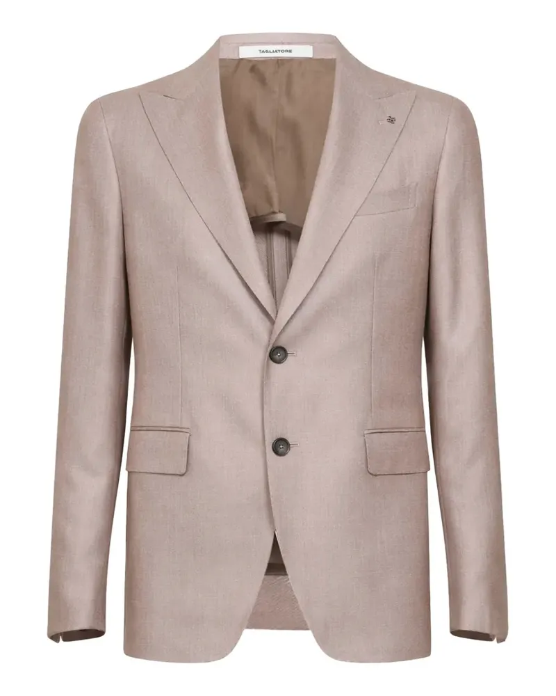 Tagliatore peaked-lapel two-button blazer - Nude Nude