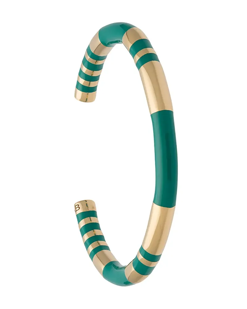 Aurélie Bidermann Positano Armspange mit Streifen - Metallic Metallic