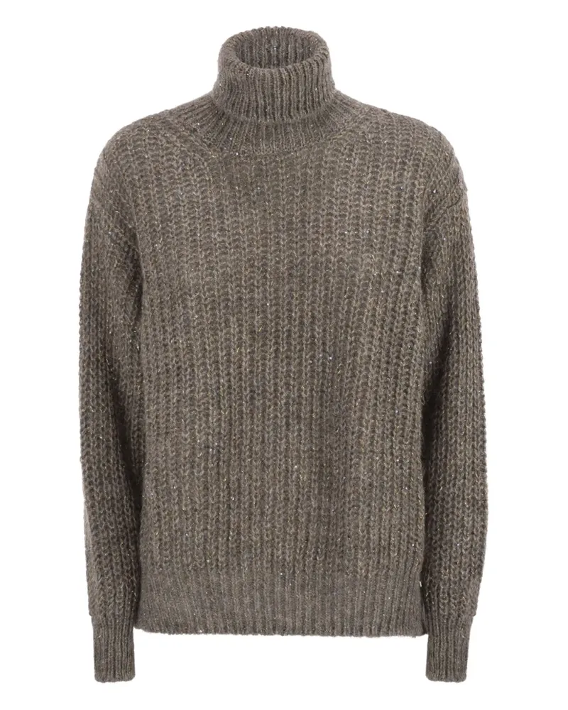 Herno Pullover mit Paillettenstickerei - Grau Grau