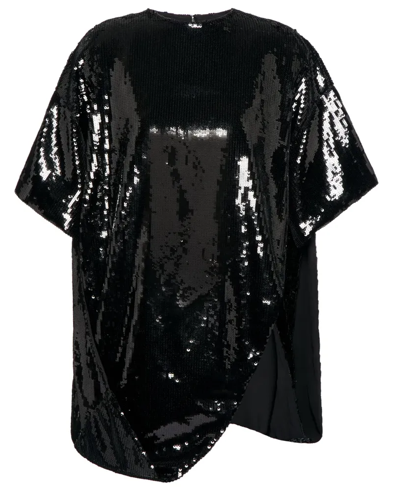 Valentino Garavani Oberteil mit Pailletten - Schwarz Schwarz