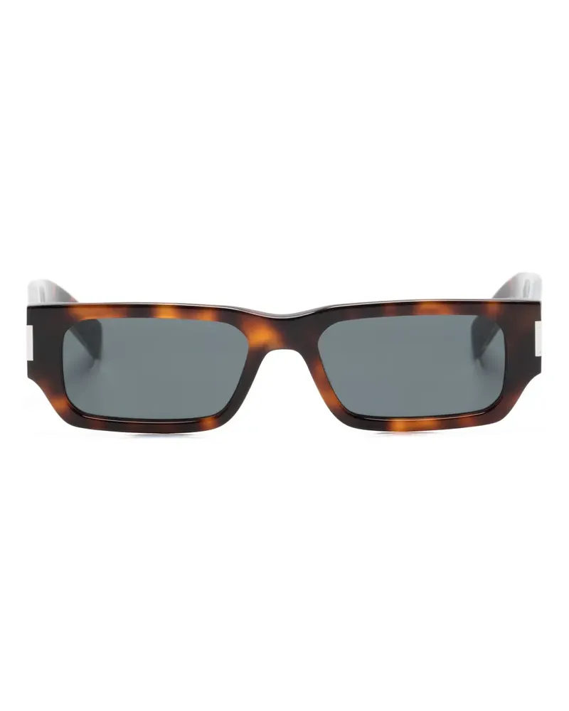 Saint Laurent SL660 Sonnenbrille mit eckigem Gestell - Braun Braun