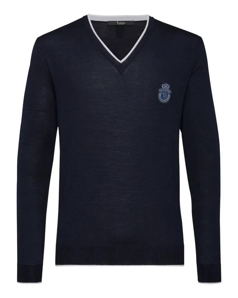Billionaire Miguel V-neck sweater - Blau Blau