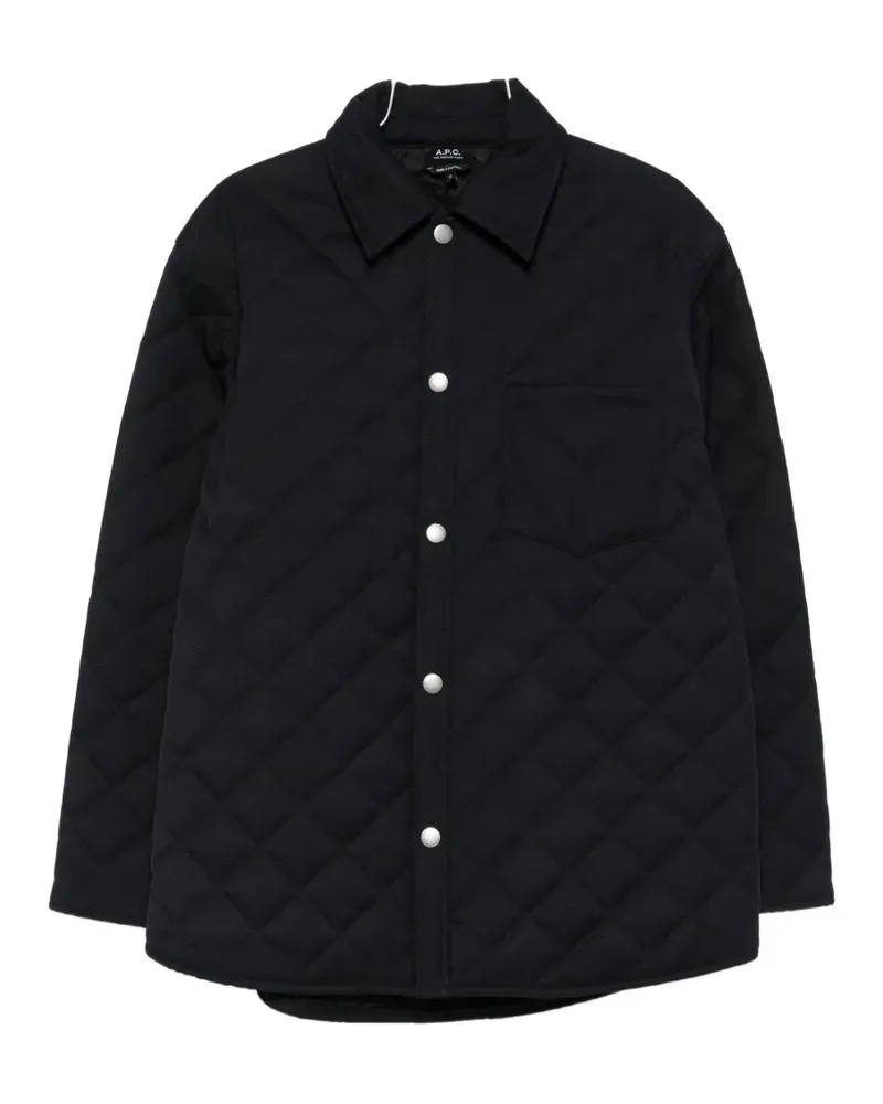 A.P.C. quilted press-stud jacket - Blau Blau