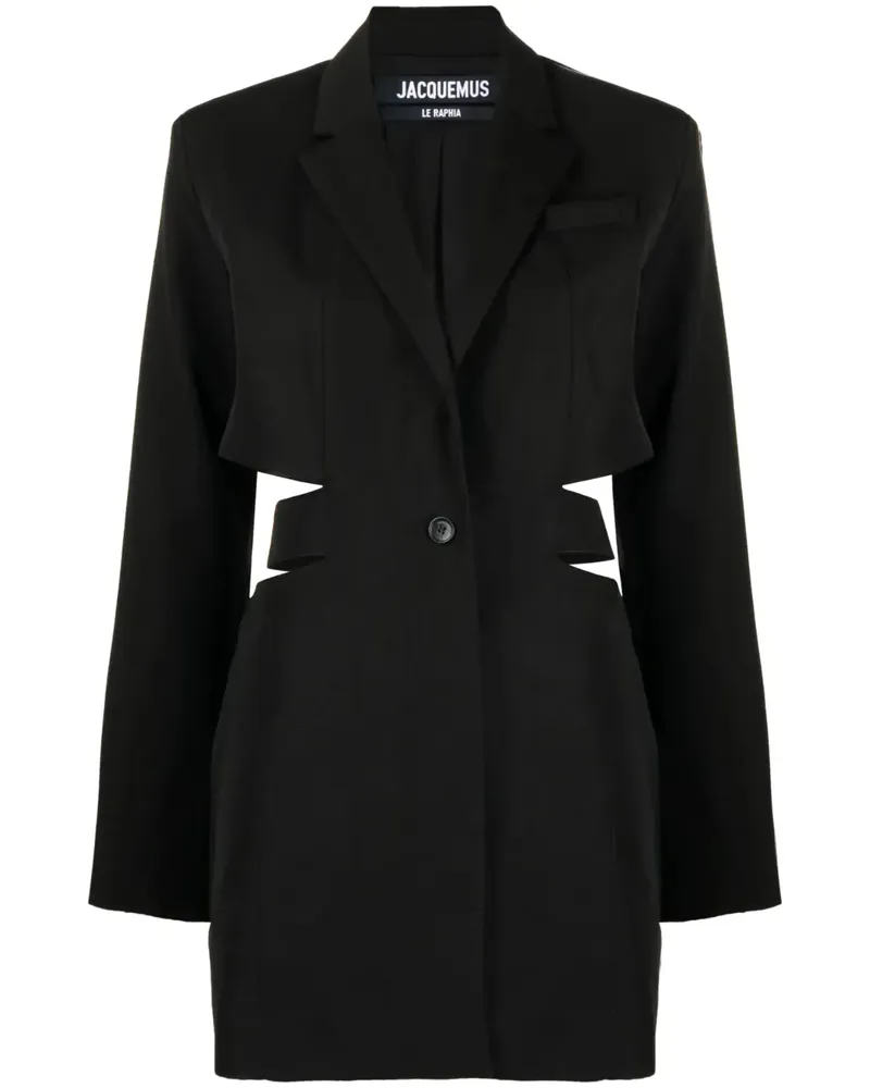 Jacquemus The Horizontal Rope Minikleid im Blazer-Look - Schwarz Schwarz