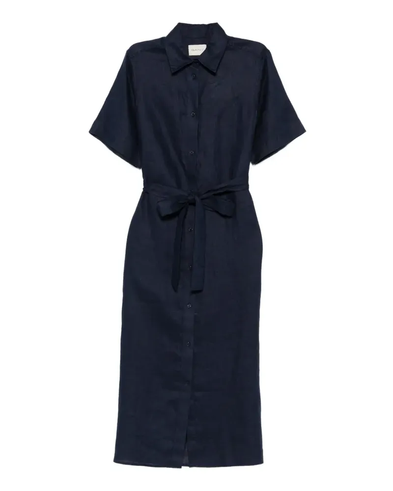Gant belted button-fastening midi dress - Blau Blau