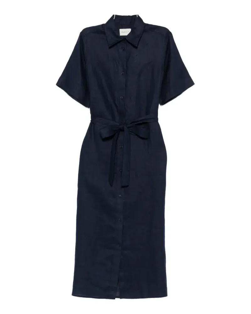 Gant belted button-fastening midi dress - Blau Blau
