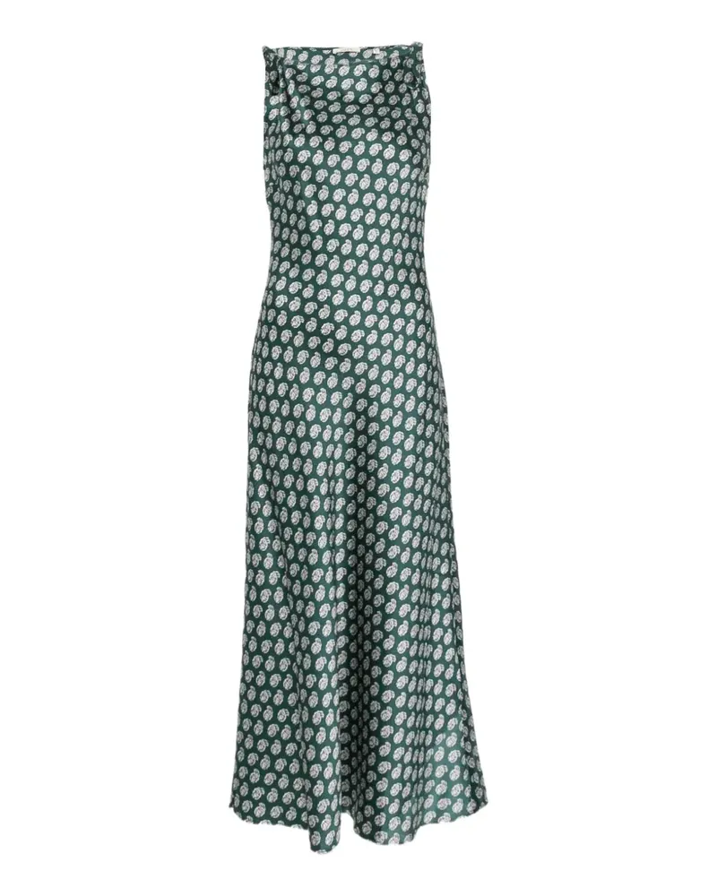 DÔEN Midikleid mit Paisley-Print - Grün Grün