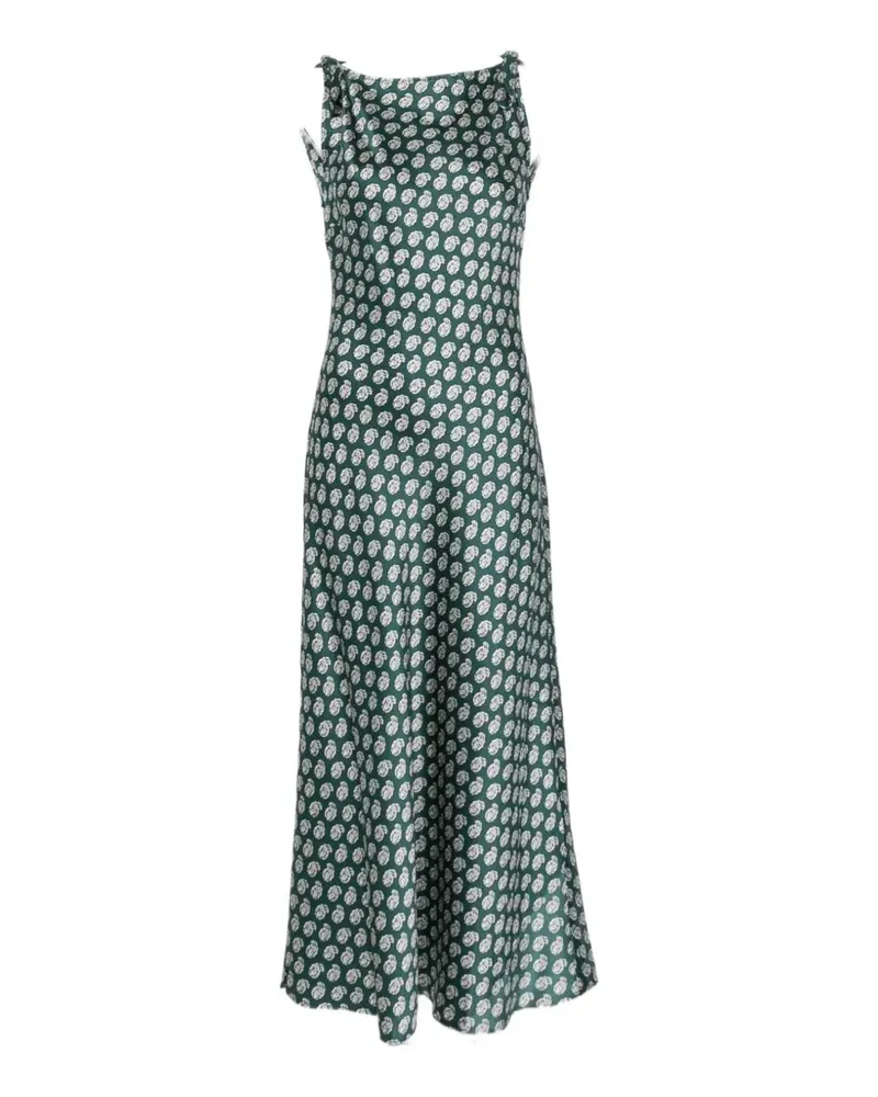 DÔEN Midikleid mit Paisley-Print - Grün Grün