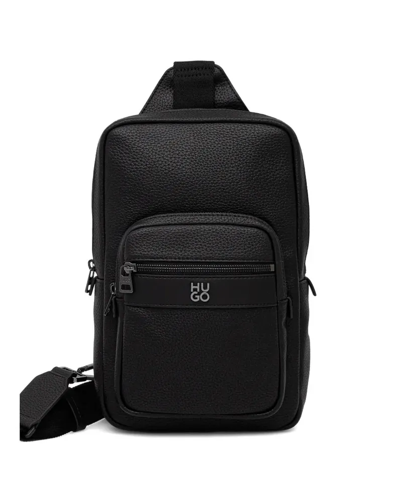 HUGO BOSS zip detail messenger bag - Schwarz Schwarz
