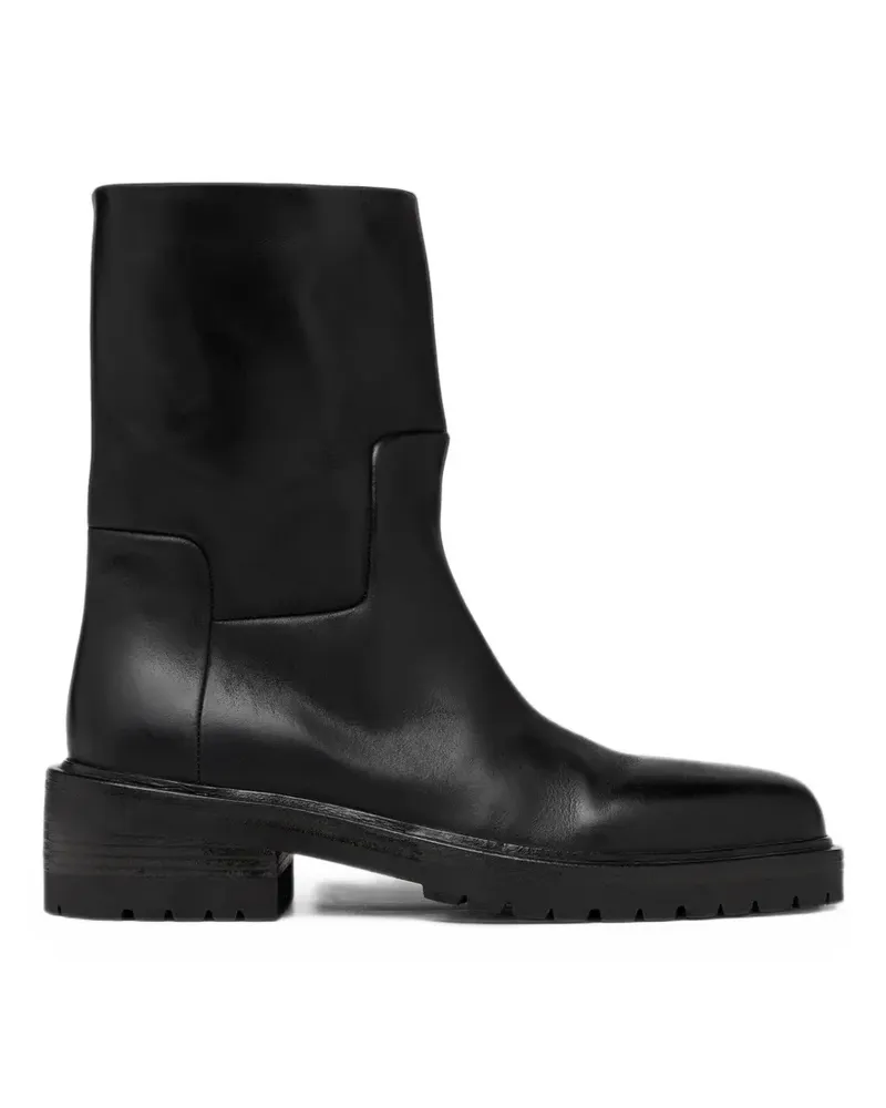 Marsèll Calzone Lederstiefel mit Profilsohle - Schwarz Schwarz