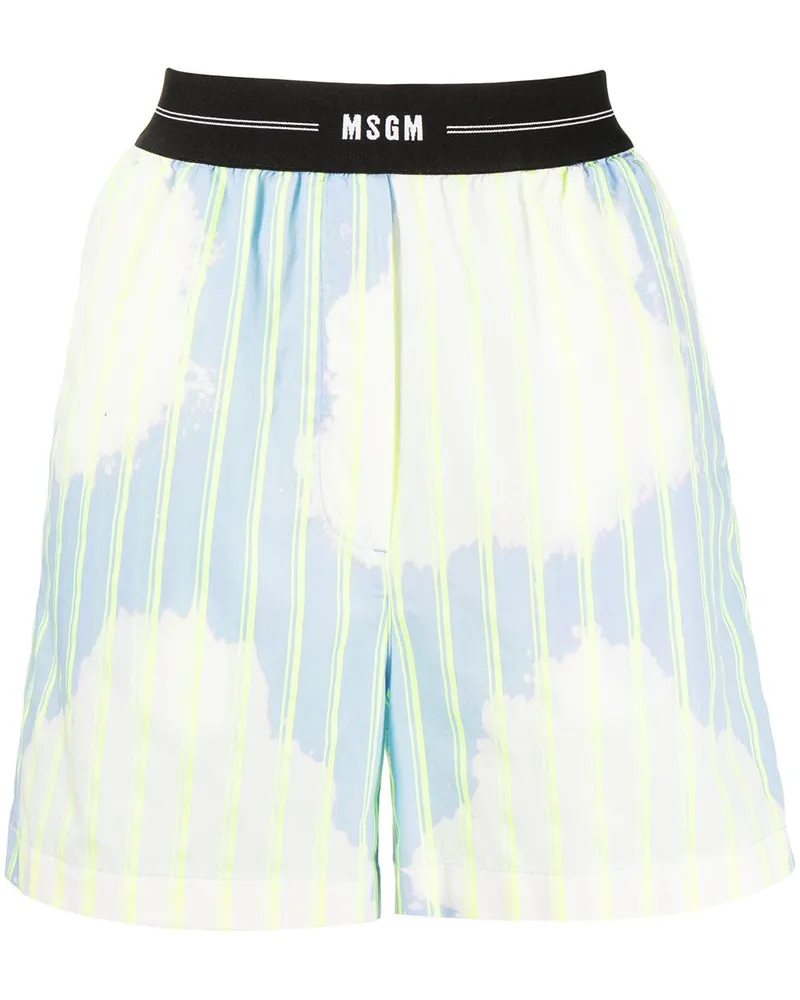 MSGM Shorts mit Print Blau