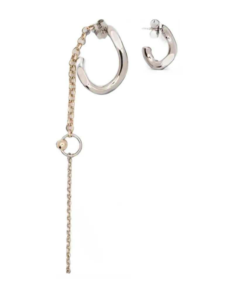 Justine Clenquet Graci asymmetric chain-link earrings - Silber Silber