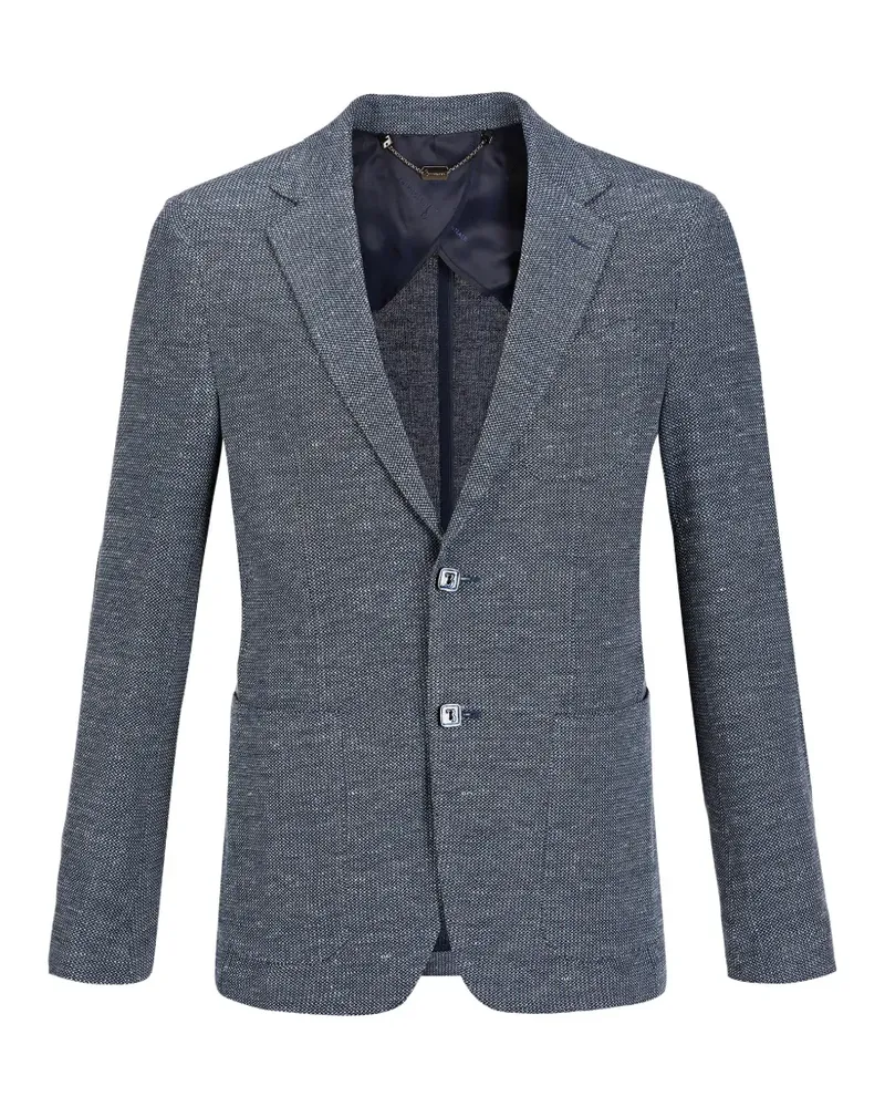Billionaire Hack lion-patch blazer - Blau Blau