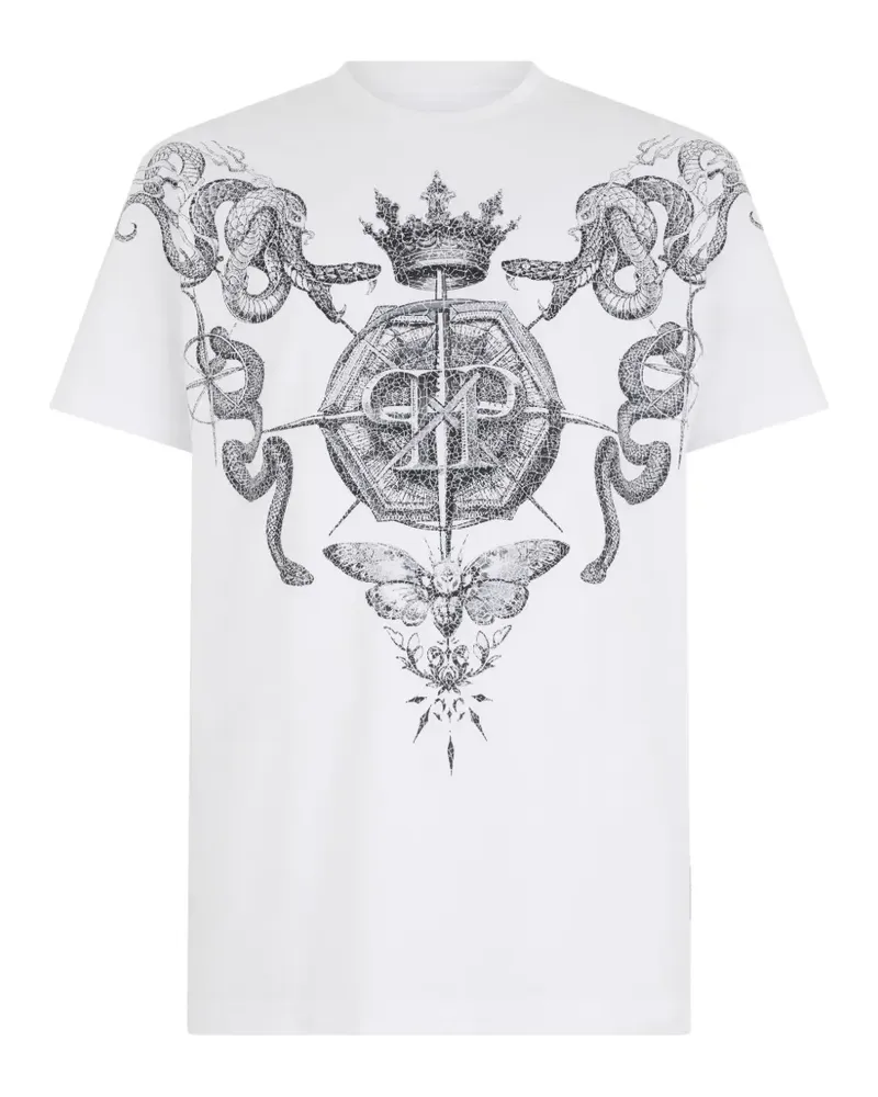 Philipp Plein crew-neck tattoo-print T-shirt - Weiß Weiß