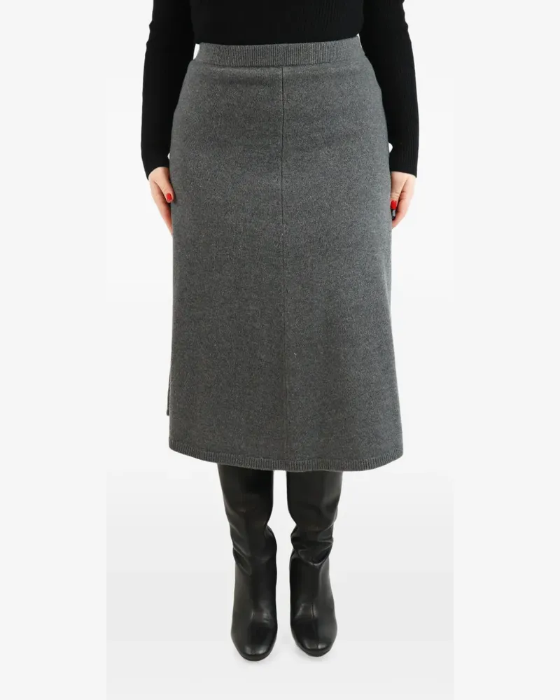 Joseph ribbed-trim midi skirt - Grau Grau
