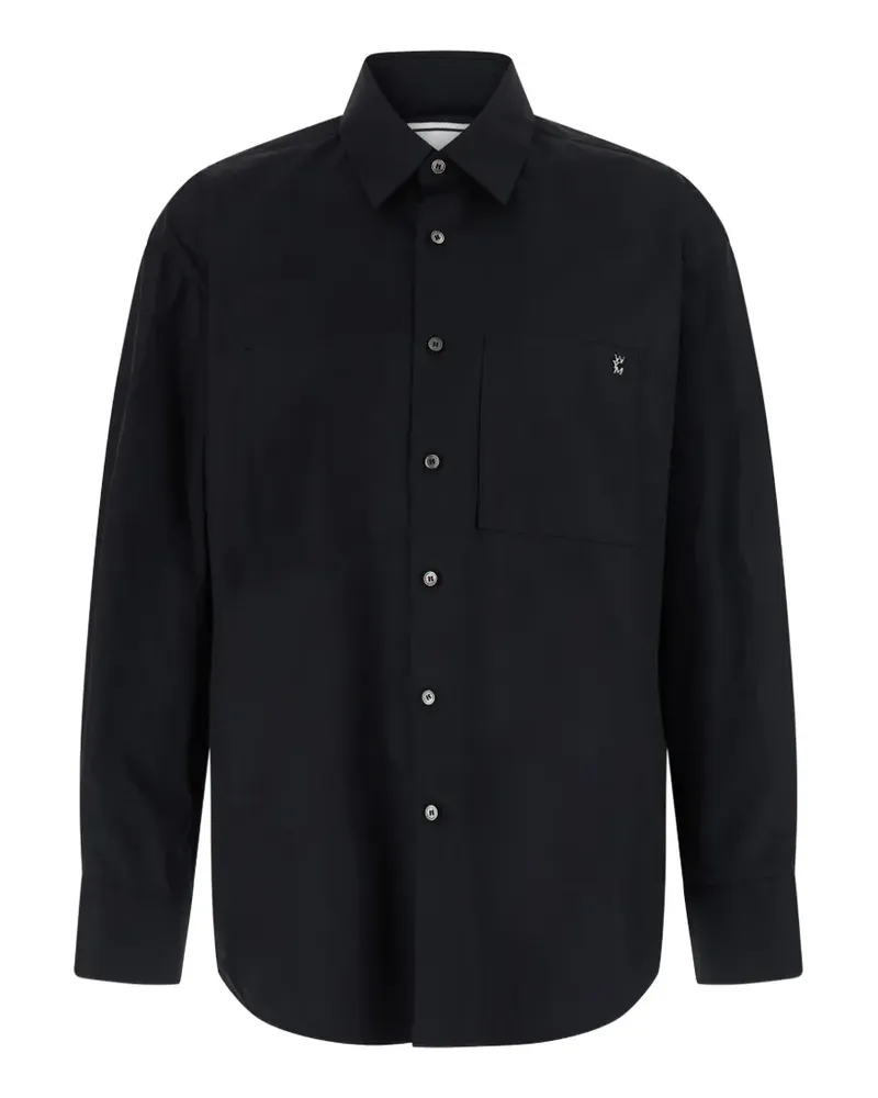 Wooyoungmi Hemd mit Logo-Print - Schwarz Schwarz