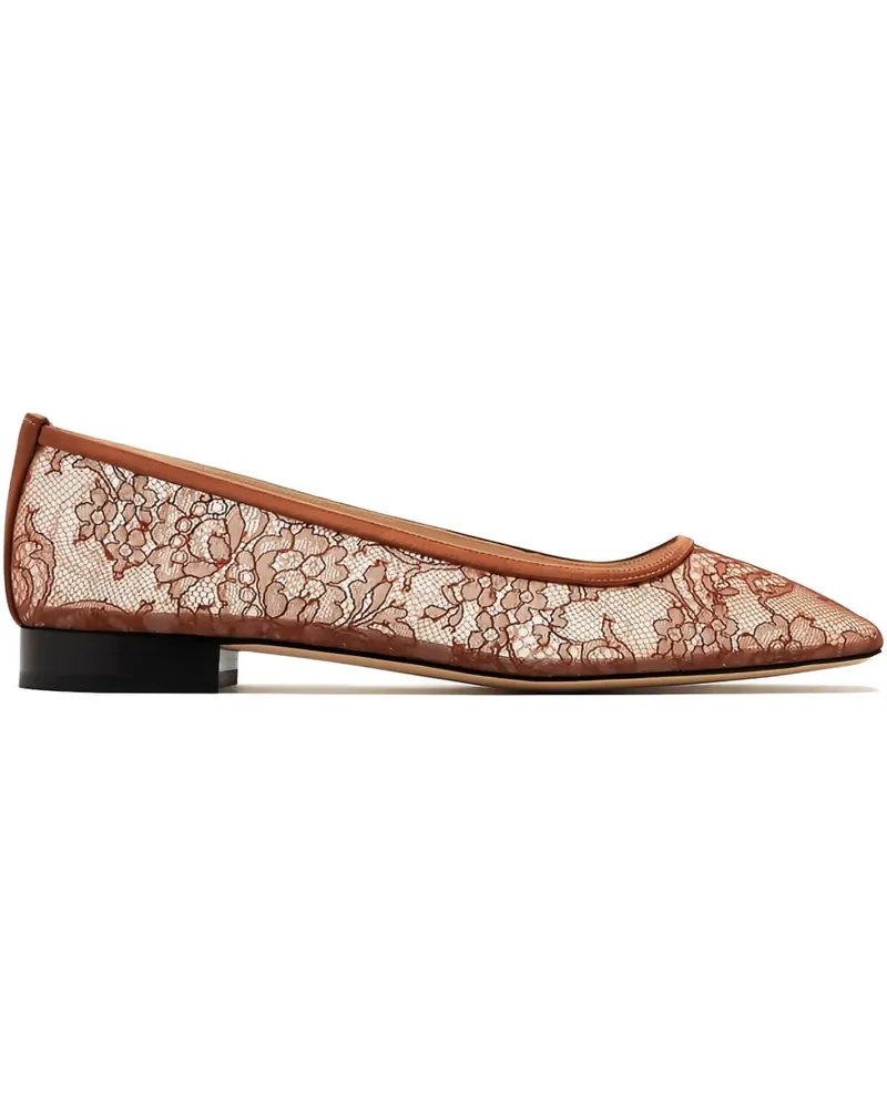 Andrea Wazen Julie Ballerinas mit Spitze - Braun Braun