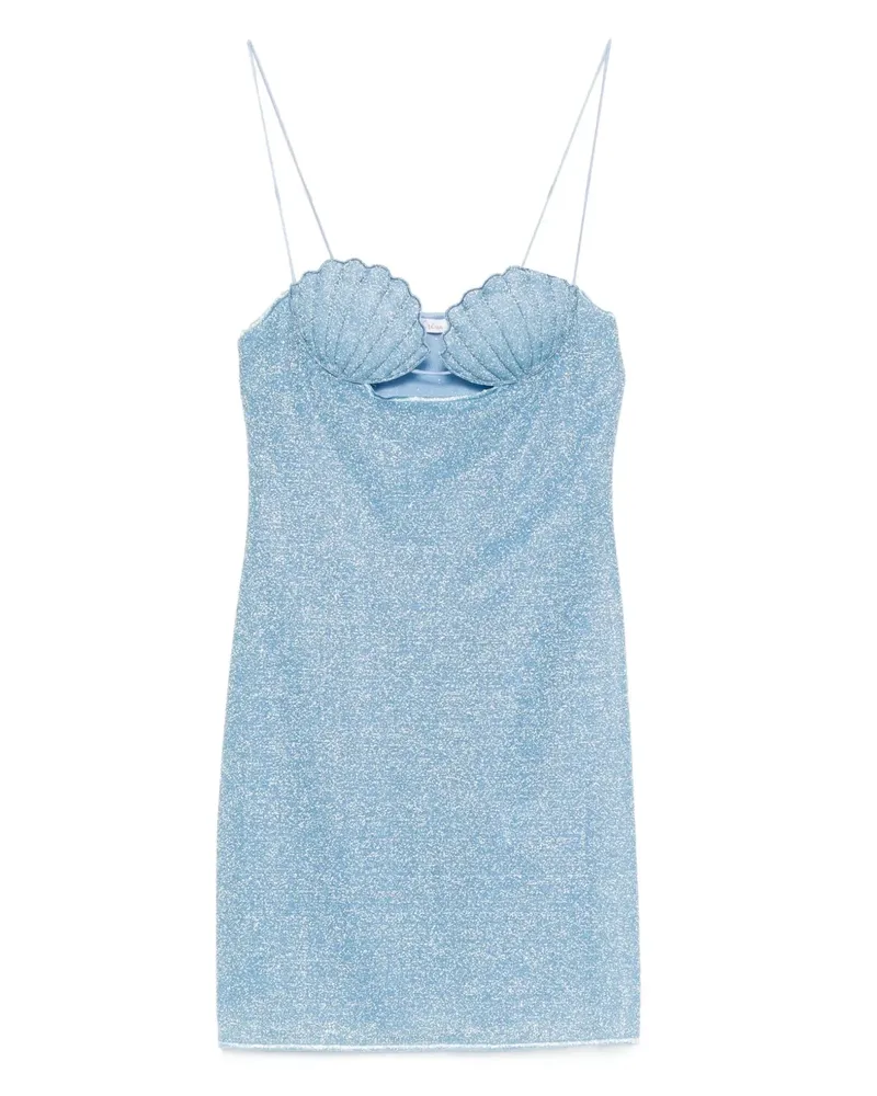 Oséree Lumière Shell-Minikleid - Blau Blau