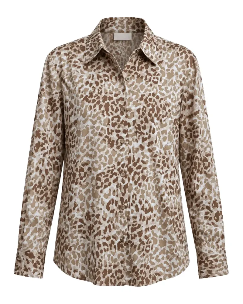 DKNY leopard-print long-sleeve shirt - Braun Braun