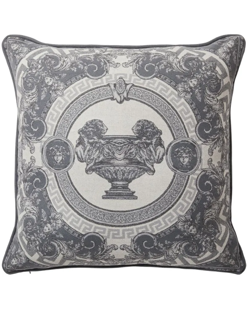 Versace La Coupe des Dieux Kissen aus Wollgemisch - Grau Grau