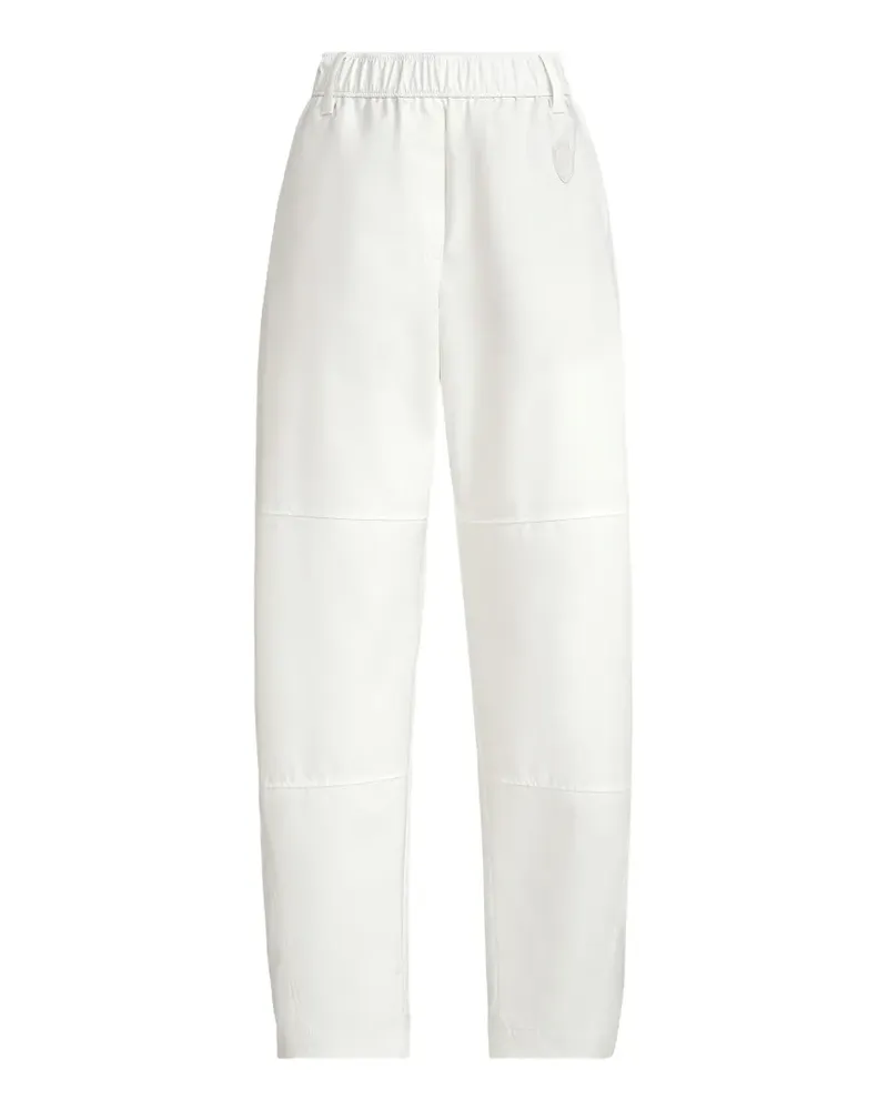 Brunello Cucinelli Hose mit Logo und elastischem Bund - Weiß Weiß