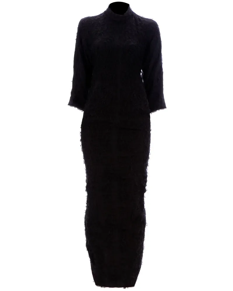 Rick Owens textured maxi dress - Schwarz Schwarz