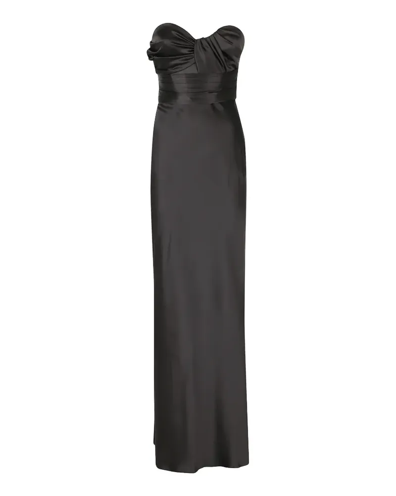 Elisabetta Franchi ruffled strapless dress - Schwarz Schwarz