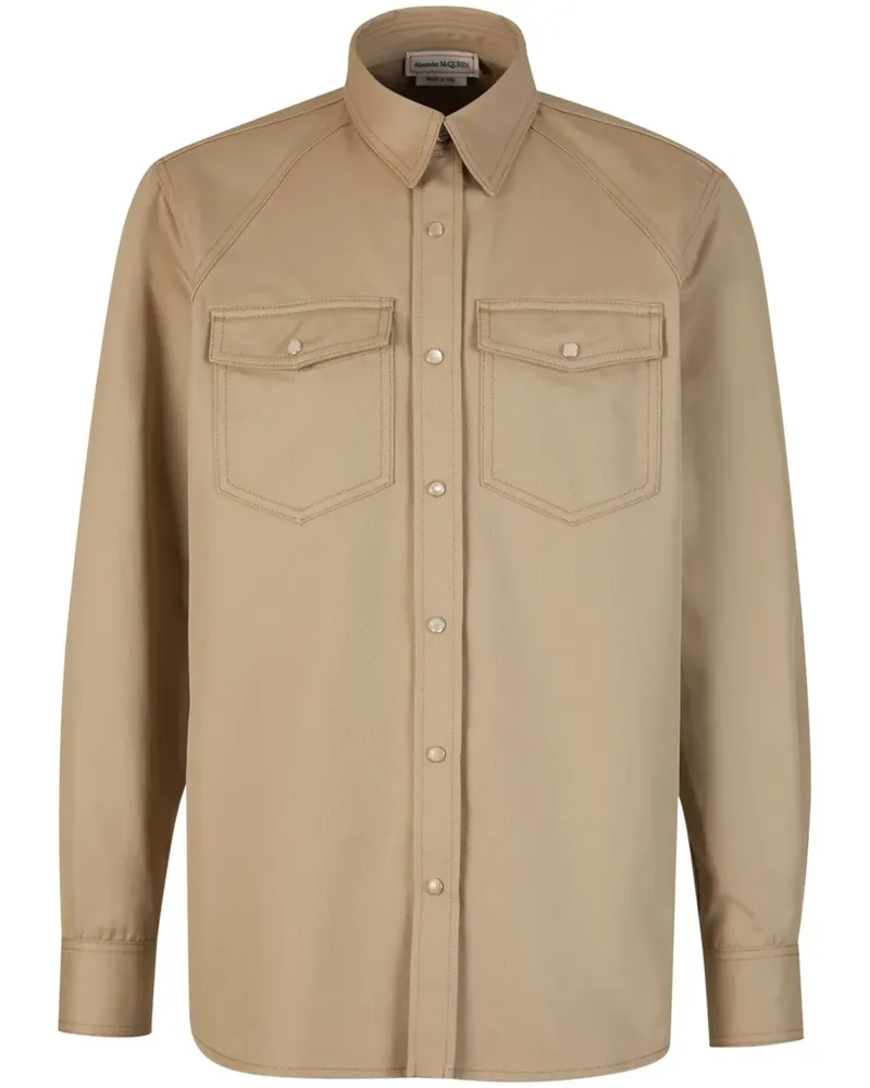 Alexander McQueen Hemdjacke aus Baumwolle - Nude Nude