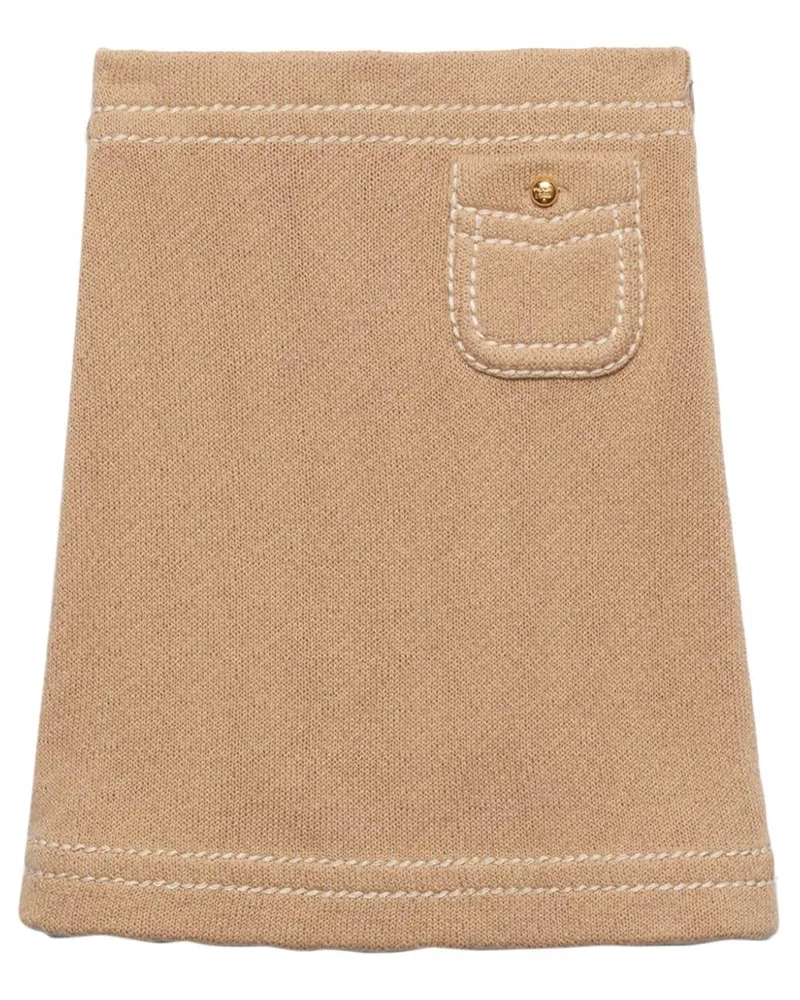 Prada Gestrickter Minirock - Nude Nude