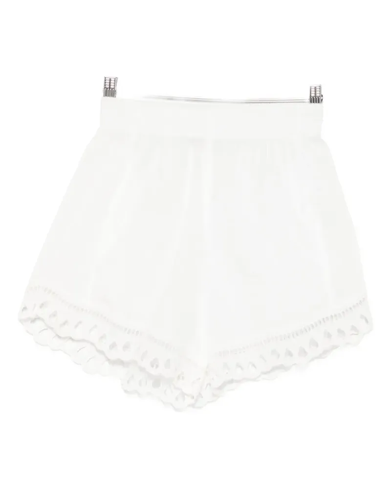 Ermanno Scervino broderie-anglaise elasticated-waist shorts - Weiß Weiß