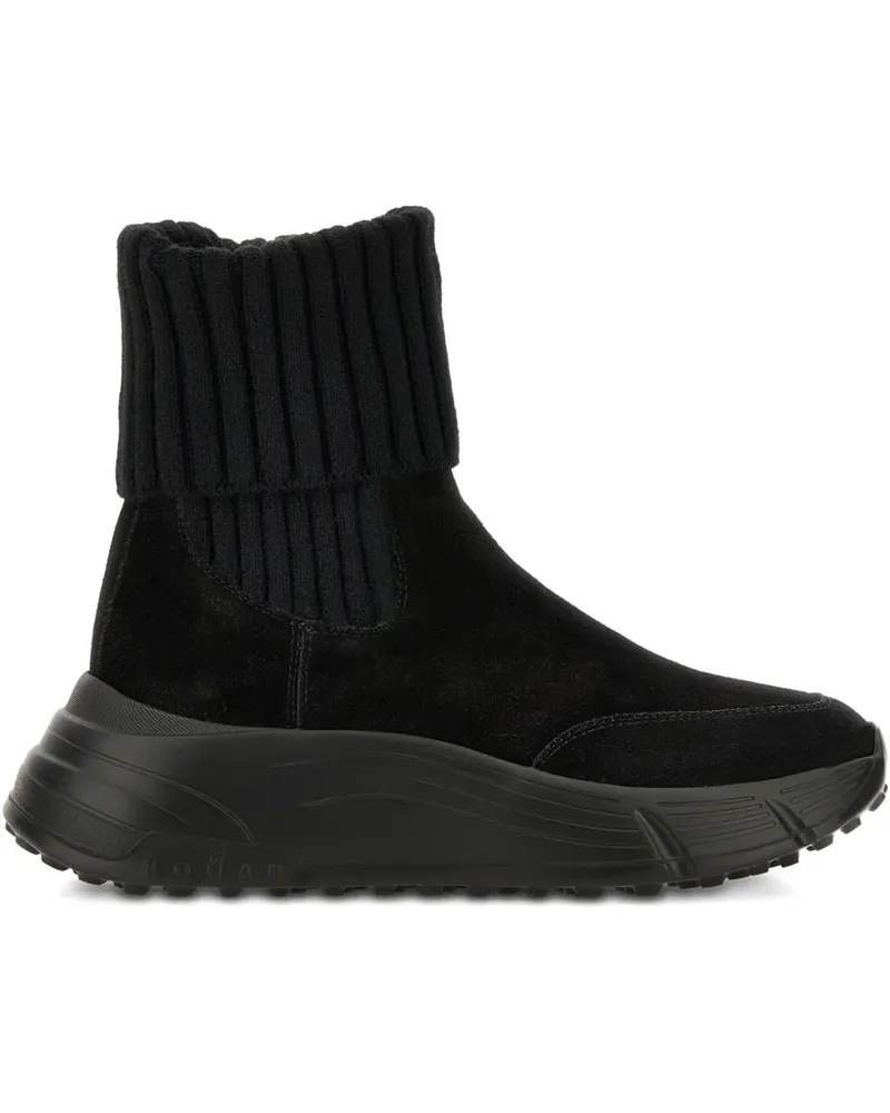 Hogan Gerippte H669 Chelsea-Boots 65mm - Schwarz Schwarz