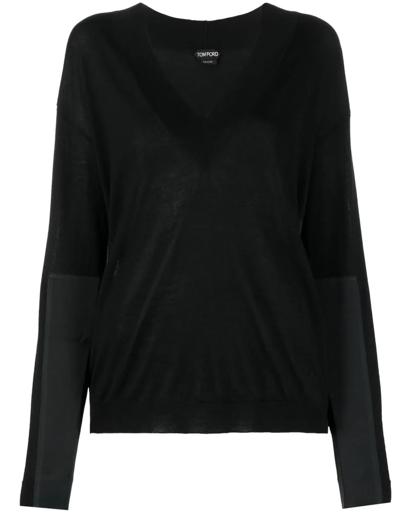 Tom Ford Pullover mit V-Ausschnitt - Schwarz Schwarz
