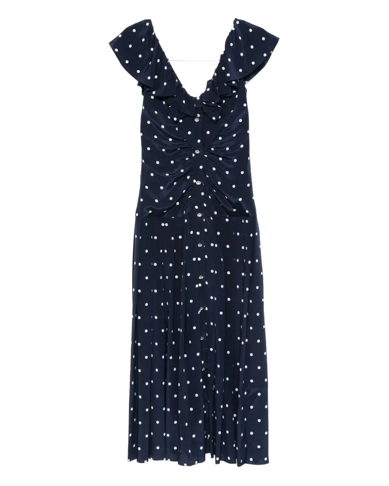 Alessandra Rich Gepunktetes Kleid - Blau Blau