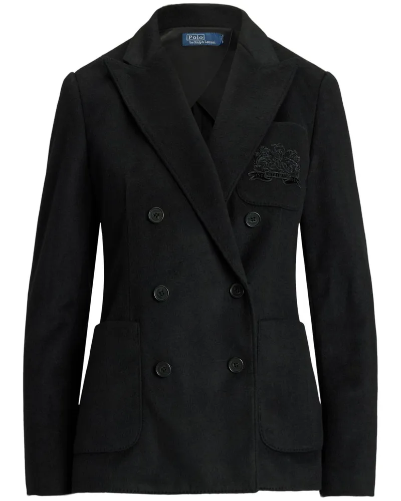 Ralph Lauren Doppelreihiger Blazer - Schwarz Schwarz