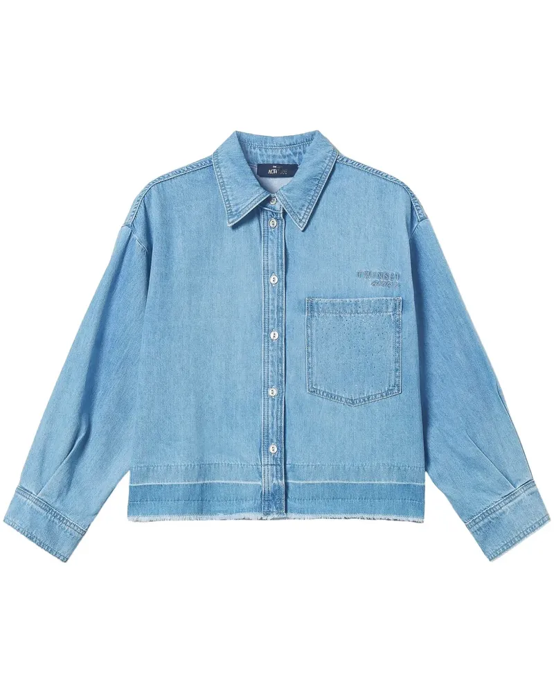 Twin-Set Jeanshemd mit Nieten - Blau Blau