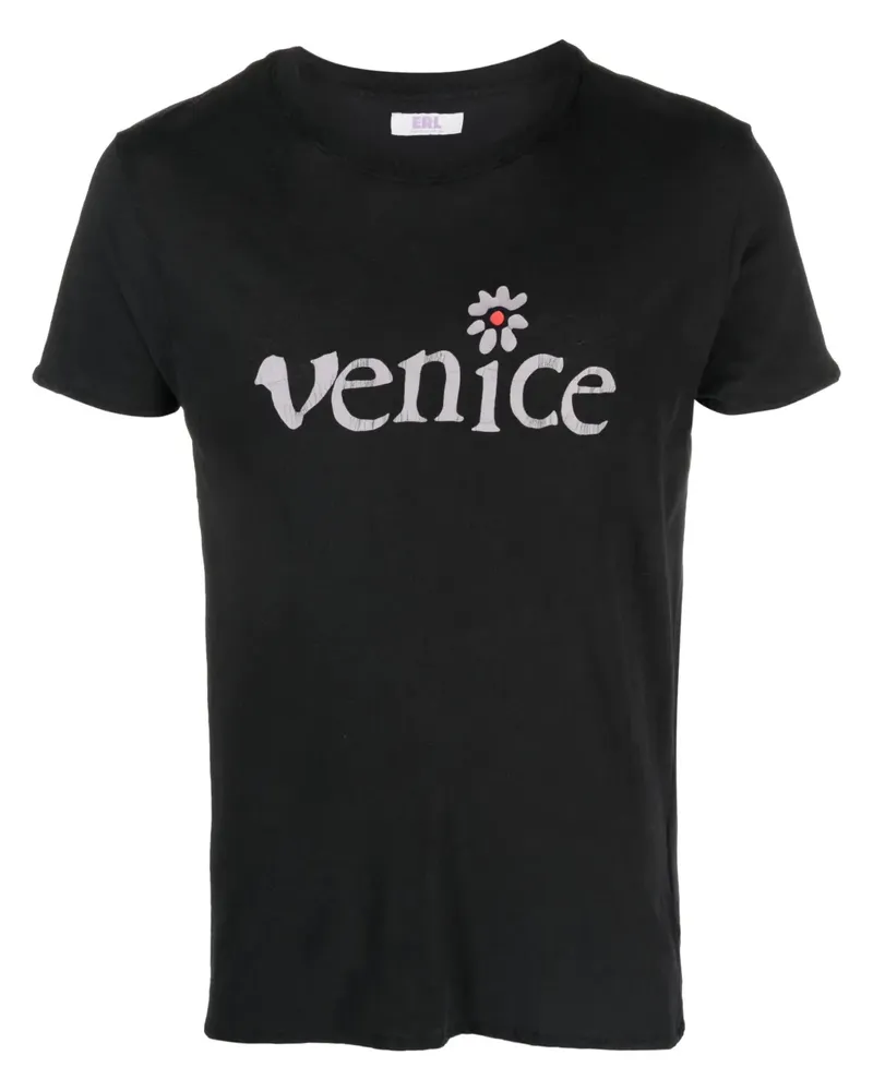ERL T-Shirt mit "Venice"-Print - Schwarz Schwarz
