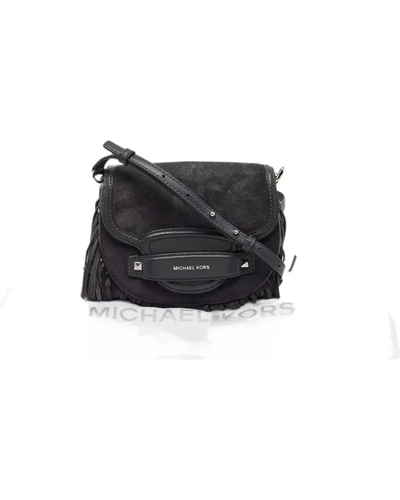 Michael Kors fringed-ends leather mini crossbody bag - Schwarz Schwarz