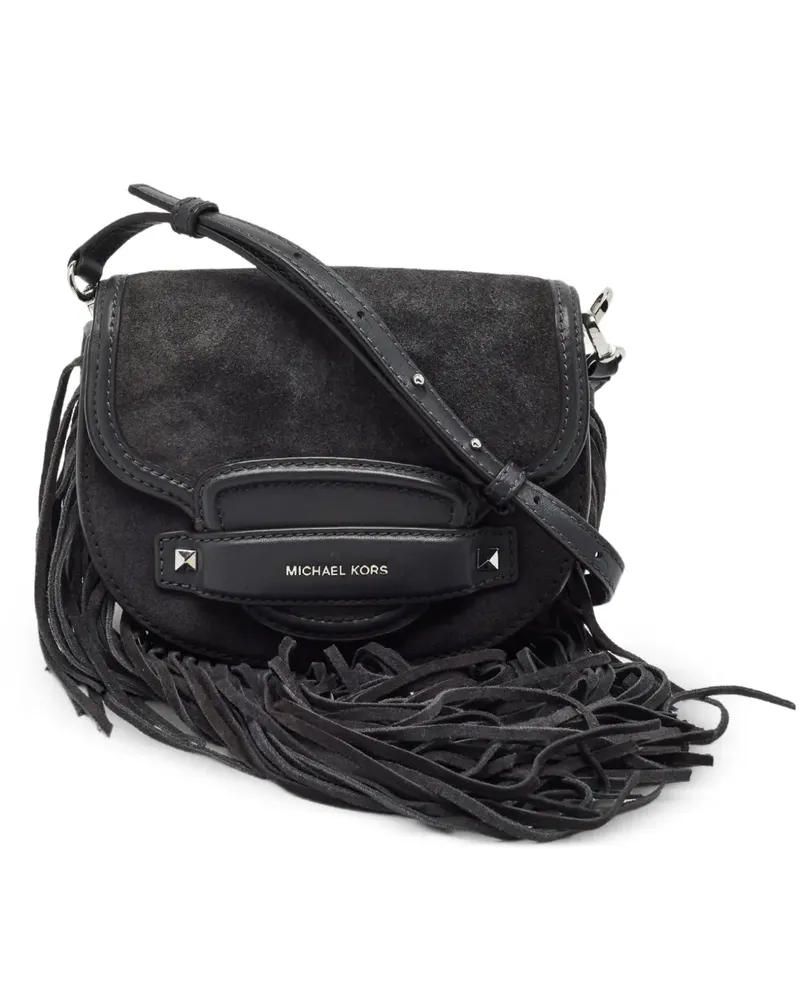 Michael Kors Mini Umhängetasche mit Fransen - Schwarz Schwarz