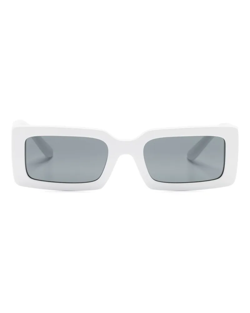 Dolce & Gabbana Sonnenbrille mit eckigem Gestell - Weiß Weiß
