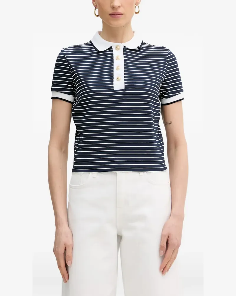Guess striped short-sleeve polo shirt - Schwarz Schwarz